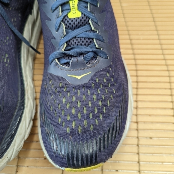 Hoka One One Shoes Clifton 7 Running Sneakers purple/yellow Mens Size 11.5 main image 8